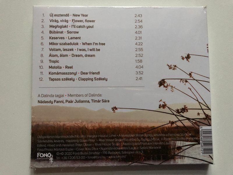 Dalinda – Átjárók / Contemporary Folk Acapella / Fonó Records Audio CD 2020 / FA 461-2