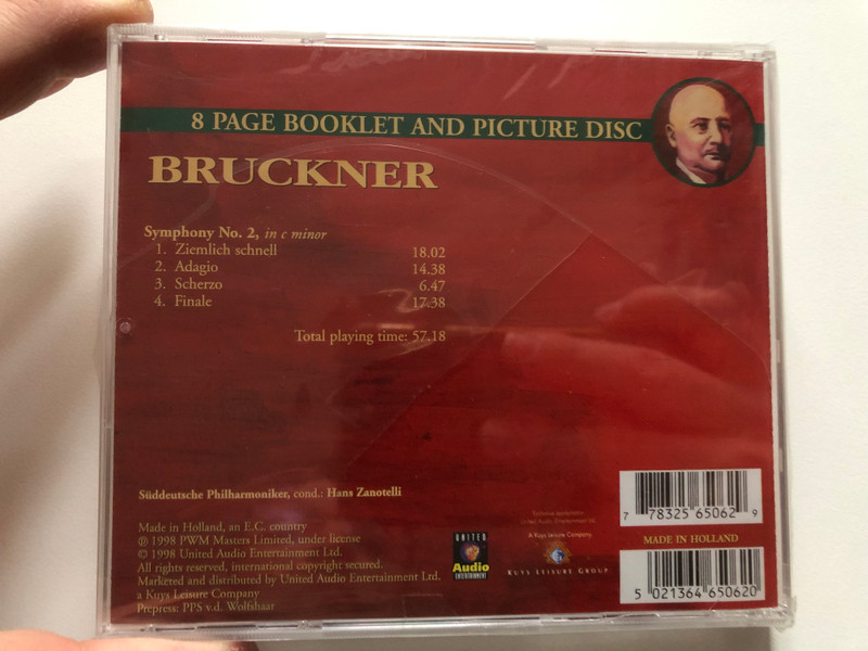 Bruckner (1824-1896): Symphony No.2 - Süddeutsche Philharmoniker, Zanotelli / Including extensive classical educational booklet / The Composers / United Audio Entertainment Audio CD 1998 / 65062