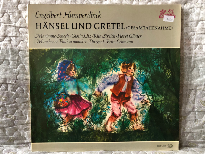 Engelbert Humperdinck: Hänsel Und Gretel (Gesamtaufnahme) - Marianne Schech, Gisela Litz, Rita Streich, Horst Günter, Münchner Philharmoniker, Dirigent: Fritz Lehmann / Heliodor 2x LP / 89 751/52