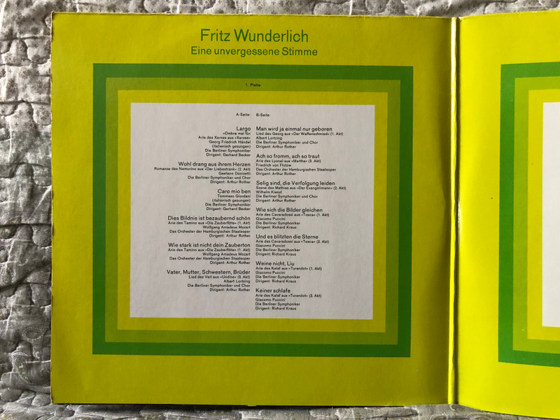 Fritz Wunderlich – Eine Unvergessene Stimme / Marcato 2x LP Stereo / 92 462