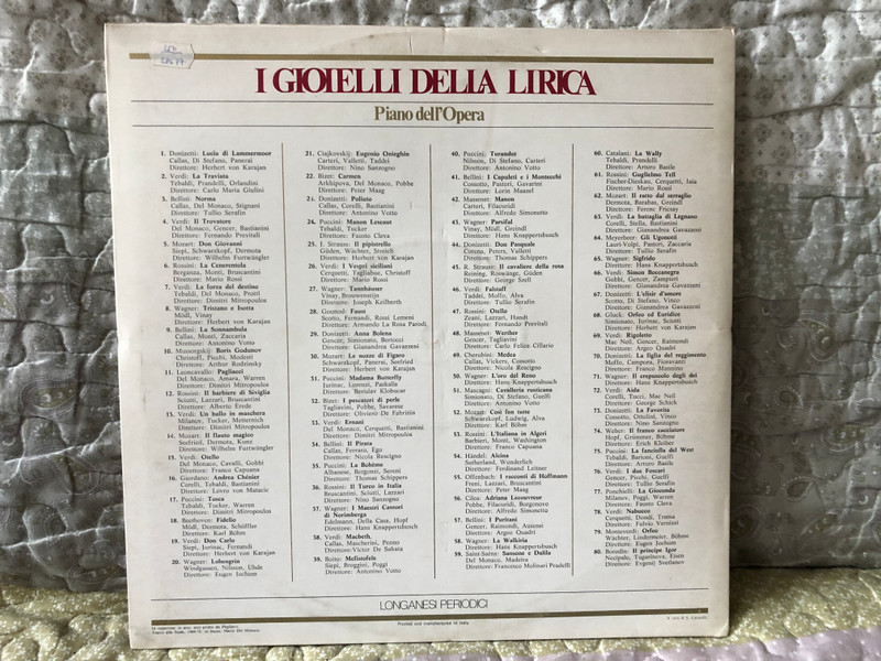 Ruggero Leoncavallo: Pagliacci (Pagine Scelte) - Mario Del Monaco, Orchestra E Coro Del Teatro Metropolitan Di New York, Dimitri Mitropoulos / Registrazione dal vivo / Longanesi Periodici LP / GML - 11