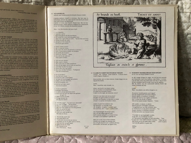 Camerata Trajectina – Oren Aan Hooft / liederen en liedjes van Pieter Corneliszoon Hooft / VNM LP Stereo / R 81002