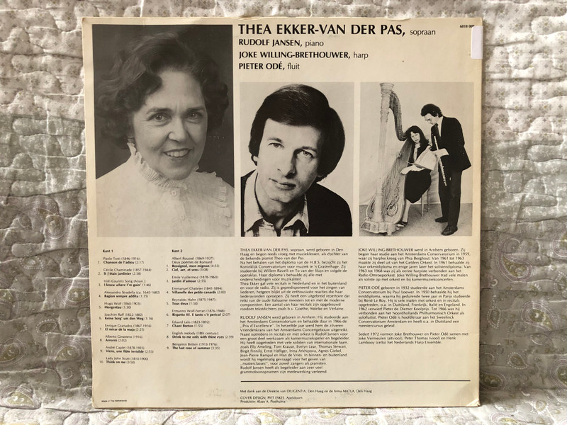 The Last Rose - Thea Ekker-van der Pas (sopran) / LP / 6818 009