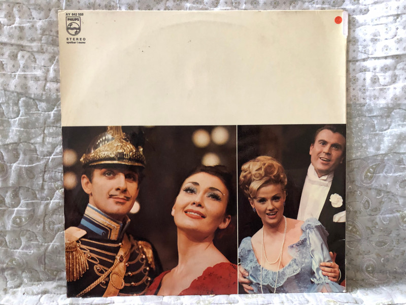 Philips-Sonora presenterar Oscars-Teaterns Föreställning Av Glada Änkan - Jarl Kulle och Berit Carlberg, Gunnel Eklund, Ake Ljungholm, Dirigent: Gert-Ove Andersson / Philips LP Stereo / AY 842 559