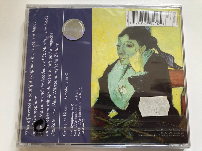 Georges Bizet - Symphony In C; L'Arlésienne Suites Nos. 1&2 - Academy Of St Martin In The Fields, Neville Marriner / EMI Classics Audio CD 1997 / 724356988125