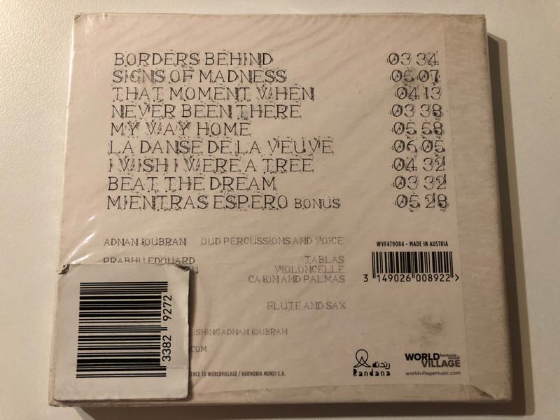 Adnan Joubran – Borders Behind / World Village Audio CD 2013 / WVF479084