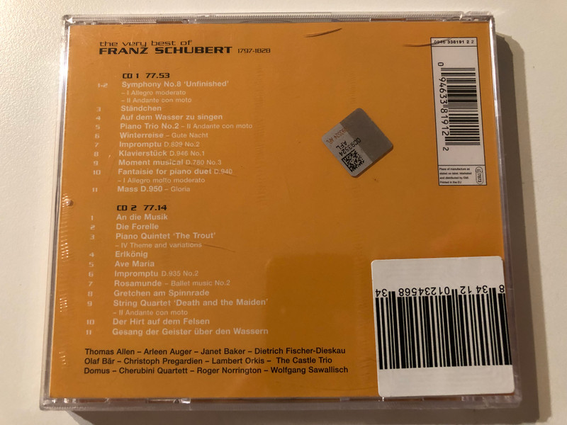 The Very Best Of Schubert / Virgin Classics 2x Audio CD / 094633819122
