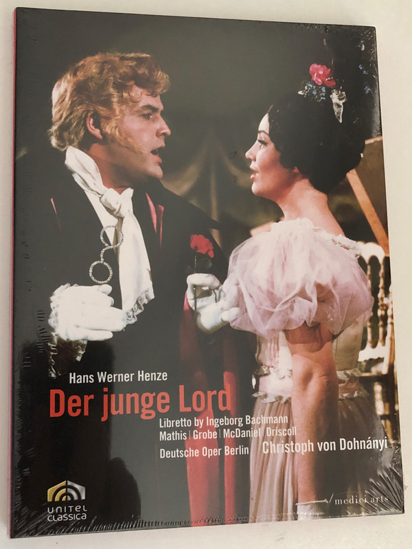 Hans Werner Henze: Der junge Lord / Libretto by Ingeborg Bachmann / Mathis - Grobe - McDaniel - Driscoll / Deutsche Oper Berlin / Christoph von Dohnanyi / DVD (880242723987)