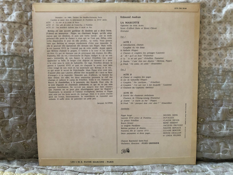 La Mascotte / Pathé LP / DTX 30144
