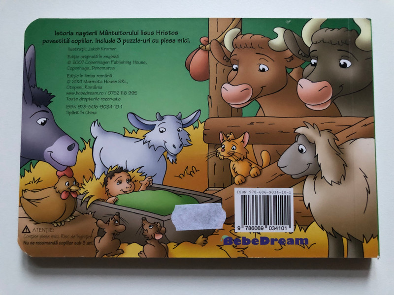Naşterea Mântuitorului Iisus Hristos  Include 3 Puzzle-uri  Cardboard Cover (9786069034101)