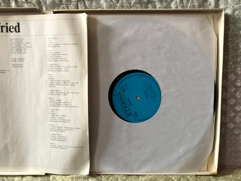 Richard Wagner: Siegfried - René Kollo, Theo Adam, Jeannine Altmeyer, Peter Schreier, Siegmund Nimsgern, Matti Salminen, Ortrun Wenkel, Norma Sharp, Staatskapelle Dresden, Marek Janowski / ETERNA 5x LP, Box Set, Stereo / 8 27 590-594
