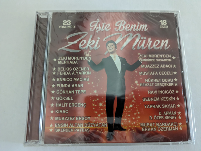 İşte Benim Zeki Müren / 23 Yorumcu / Zeki Müren'den - Merhaba; Belkıs Özener; Ferda Anıl Yarkın; Enrico Macias; Funda Abar; Gökhan Tepe; Göksel; Halit Ergenç; Kıraç; Muazzez Ersoy / Doğan Music Company 2x Audio CD / DMC-104401