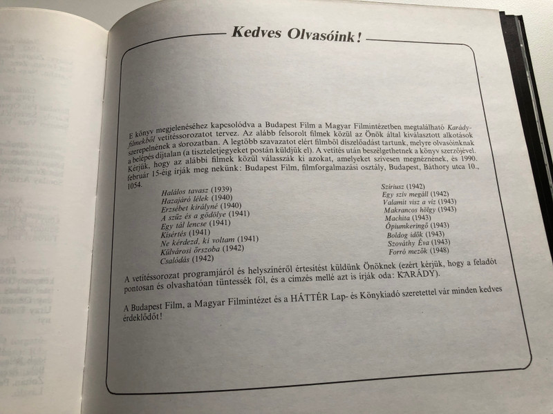 Karády - mítosza és mágiája  Kiraly Jeno  Hardcover (963740337X)