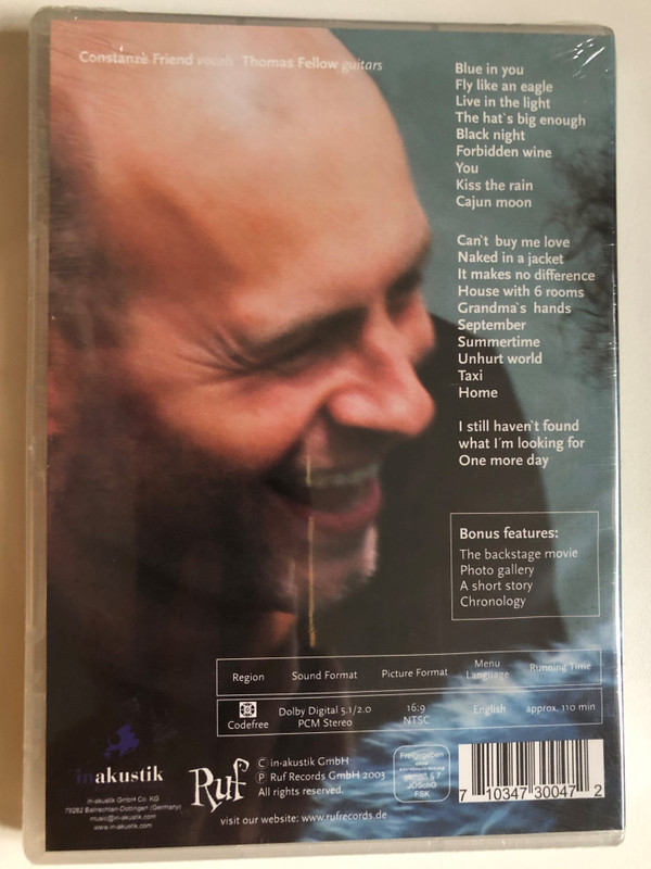 Friend 'N Fellow - Live / Recorded live in Weimar, Germany in May 2003 / Bonus Features: The Backstage Movie - Photo Gallery - A Short Story - Chronology / DVD (710347300472)