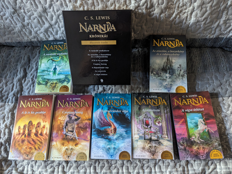Narnia krónikái 1-7  C. S. LEWIS  Illusztrált kiadás  Harmat Kiadó 2019  Paperback (9789632885186)