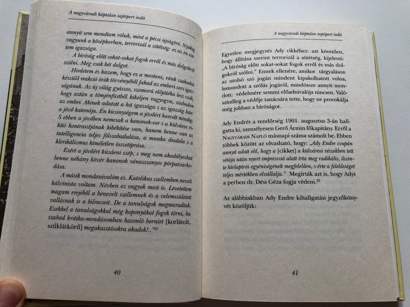 Egy kis séta  ADY ENDRE - nagyváradi sajtópere és börtönnapjai  PÉTER I. ZOLTÁN, TÓTH JÁNOS  Noran-Libro Kiadó 2012  Hardcover (9789639996755)
