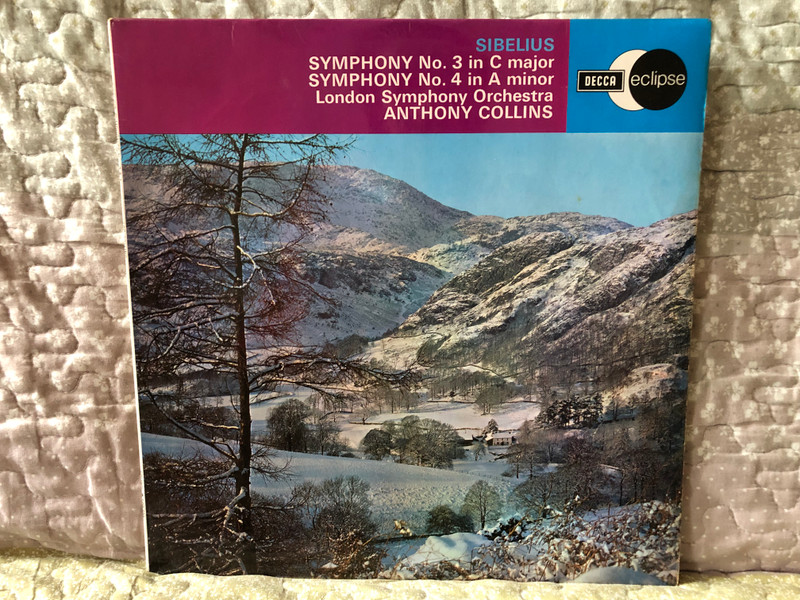 Sibelius - Symphony No. 3 In C Major; Symphony No. 4 In A Minor - London Symphony Orchestra, Anthony Collins / Decca LP 1971 Stereo / ECS 604