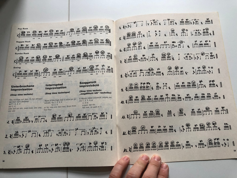 BÁNYAY LAJOS - Rhythmusimprovisation für herkömmliche und elektronische Trommel, Synthesizer und Trommel-Synthesizer  Rhythm Improvisation for traditional (acoustic) and electronic drum, synthesizer and drum synthesizer  Paperback