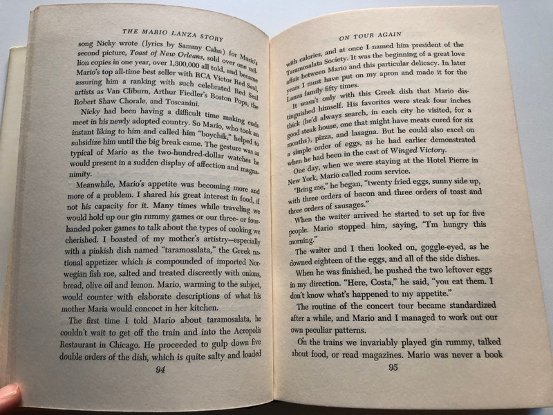 THE Mario Lanza STORY  CONSTANTINE CALLINICOS with RAY ROBINSON  Coward-McCann  Illustrated Hardcover (9781958425466)