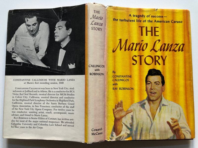 THE Mario Lanza STORY  CONSTANTINE CALLINICOS with RAY ROBINSON  Coward-McCann  Illustrated Hardcover (9781958425466)