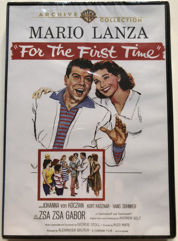 For the First Time - Mario Lanza  Director Rudolph Mate  Actors Mario Lanza, Zsa Zsa Gabor  Warner Brothers - Archive Collection  DVD Video (883316510186)