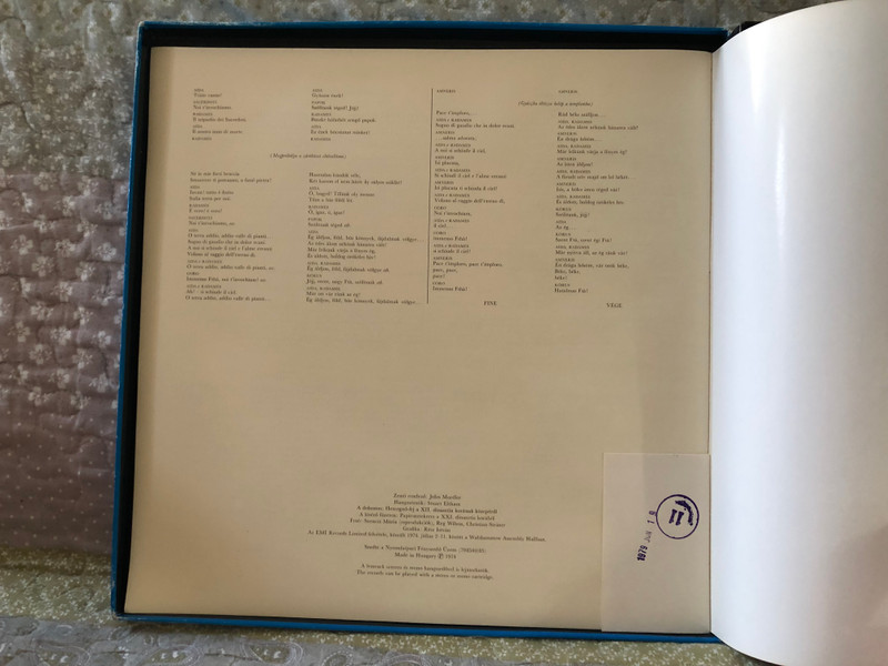Giuseppe Verdi: Aida - Caballe, Cossotto, Domingo, Cappuccilli, Gjaurov, Riccardo Muti / Hungaroton 3x LP, Box Set, Stereo 1974 / SLPX 12109