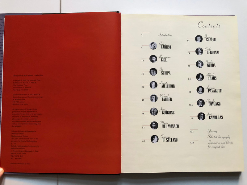 The Great Tenors - From Caruso to the Present  Helena Matheppoulos  Includes 75 Minute CD  October 1, 1999  Hardcover (9780865652033)