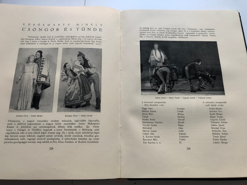 A SZÁZÉVES NEMZETI SZINHÁZ  AZ 193738-AS CENTENÁRIS ÉV EMLÉK ALBUMA  BUDAPEST 1938  Leather Bound