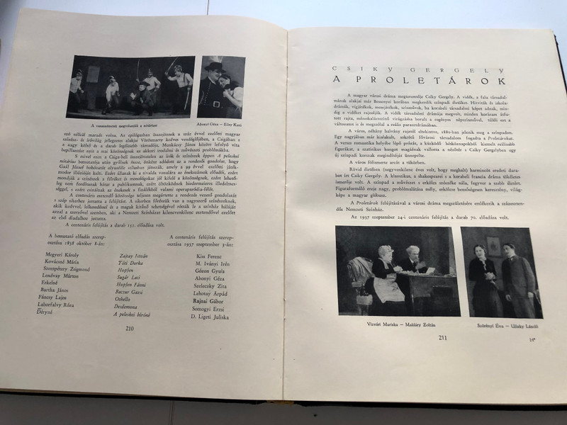 A SZÁZÉVES NEMZETI SZINHÁZ  AZ 193738-AS CENTENÁRIS ÉV EMLÉK ALBUMA  BUDAPEST 1938  Leather Bound