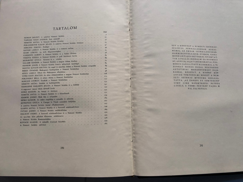 A SZÁZÉVES NEMZETI SZINHÁZ  AZ 193738-AS CENTENÁRIS ÉV EMLÉK ALBUMA  BUDAPEST 1938  Leather Bound