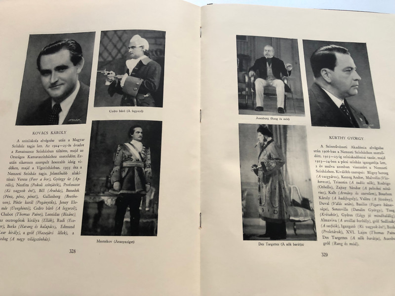 A SZÁZÉVES NEMZETI SZINHÁZ  AZ 193738-AS CENTENÁRIS ÉV EMLÉK ALBUMA  BUDAPEST 1938  Leather Bound