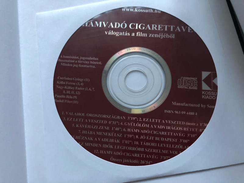 Hamyadó cigarettavég - BACSÓ PÉTER  Book and DVD  KOSSUTH KIADÓ 2003  Paperback (9789630944229)
