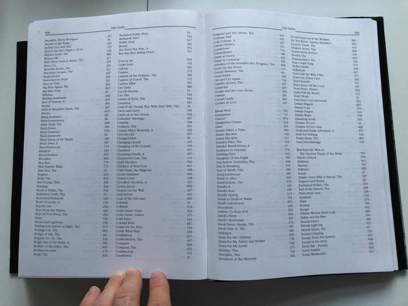 JATEKELMEK - HUNGARIAN FEATURE FILMS 1931-1997  MAGYAR FILMOGRÁFIA  MAGYAR FILMINTÉZET (0230130X)