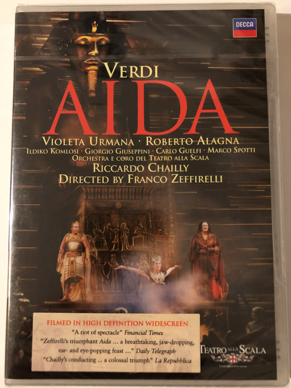 Giuseppe Verdi - Aida 2 DVD Set / CORPS DE BALLET OF THE THEATER AT THE SCALA / PUPILS OF THE SCALA THEATER ACADEMY ORCHESTRA AND CHORUS OF THE SCALA THEATER / Conductor: RICCARDO CHAILLY / DVD (044007432099)