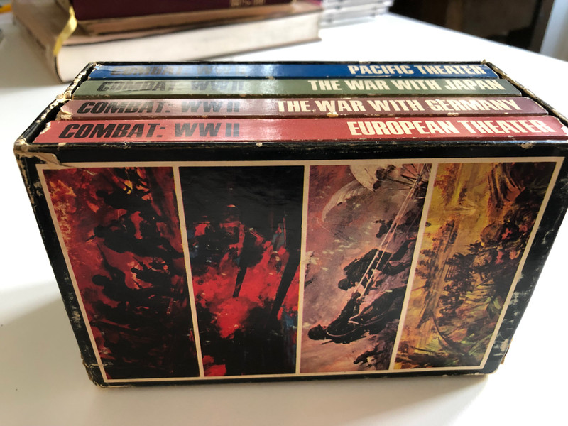 Combat World War II  4 volume set  Dell Publishing Press 1966  Paperback