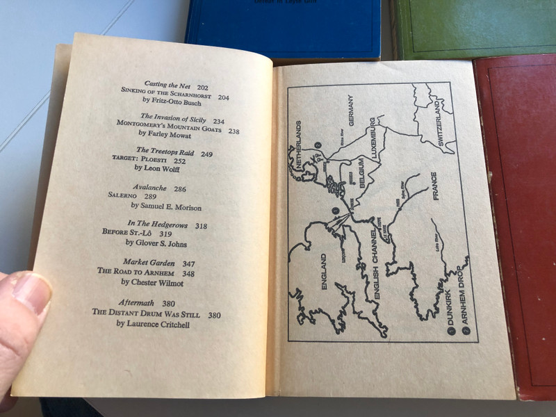 Combat World War II  4 volume set  Dell Publishing Press 1966  Paperback