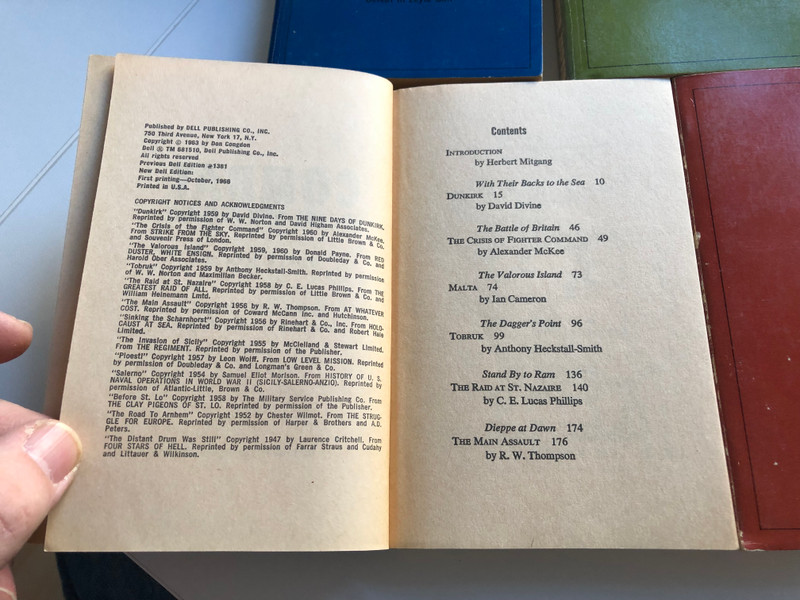 Combat World War II  4 volume set  Dell Publishing Press 1966  Paperback