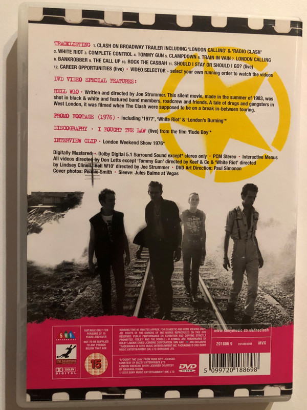The Essential Clash / This silent movie, made in the summer of 1983 / It was filmed when The Clash were supposed to be on a break in-between touring / DVD VIDEO SPECIAL FEATURES: HELL W10 Written and directed by Joe Strummer / DVD (5099720188698)