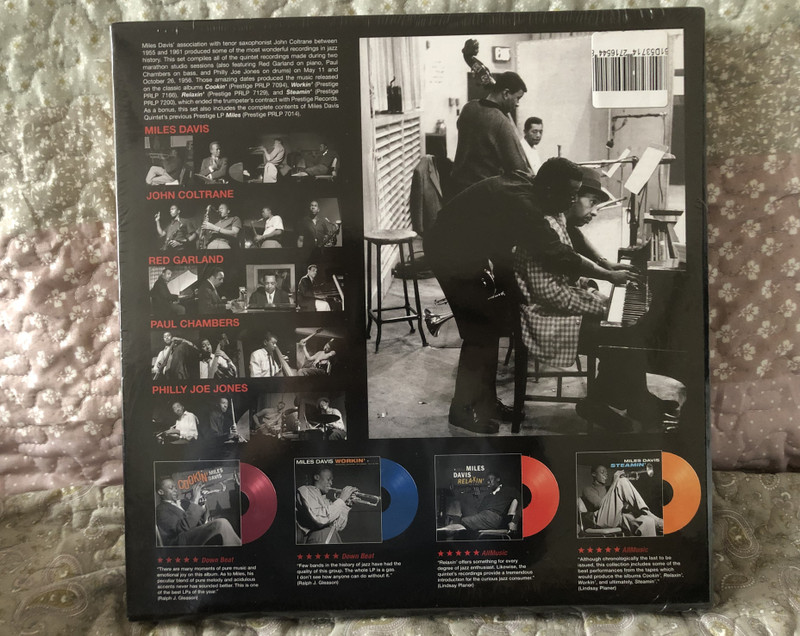 MILES DAVIS - THE COMPLETE COOKIN' SESSIONS  JOHN COLTRANE, RED GARLAND, PAUL CHAMBERS, PHILLY JOE JONES  Limited Edition Color vinyl, Box Set (8436559468527)