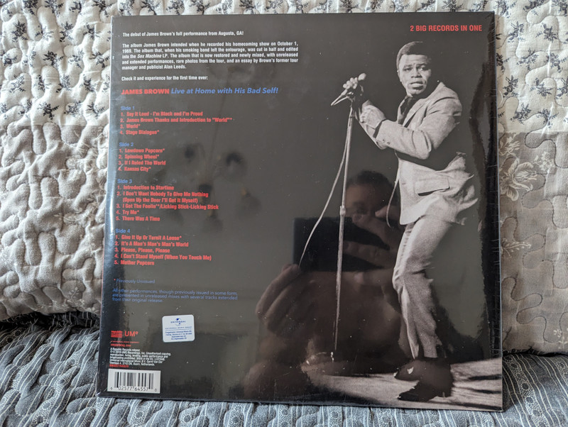 James Brown – Live At Home With His Bad Self / Includes A Voucher To Download MP3 Version Of The Album / 180 Gram Heavyweight Vinyl / Back To Black / UMe 2x LP 2019 / 00602577645570