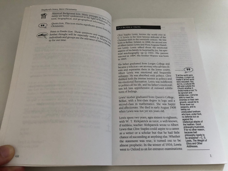 C.S. Lewis's Mere Christianity: The Most Concise and Accurate Way to Grasp the Essentials (Shepherd's Notes) / Step-by-step overview of some of enduring measures of the Christian faith / LEHERDS NOTES Christian Classics (0805493476) 