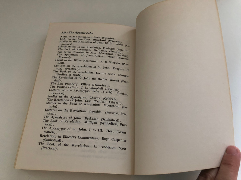 The Apostle John: Studies in His Life and Writings by W. H. Griffith Thomas / Foreword by Arthur L. Farstad / Introduction to the Author by Warren W. Wiersbe / Library of Congress Cataloging in Publication Data (0825438225)