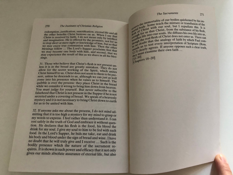 The Institutes of Christian Religion by John Calvin / The Institutes of Christian Religion / Edited by Tony Lane and Hilary Osborne / BAKER BOOK HOUSE Grand Rapids, Michigan (0801025249)