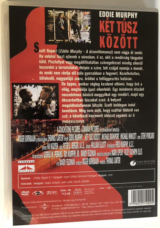 EDDIE MURPHY - KET TUSZ KÖZÖTT  METRO  ALKU AZ ÉLET  Caravan Pictures  Touchstone Pictures  DVD VIDEO (5996255710205)