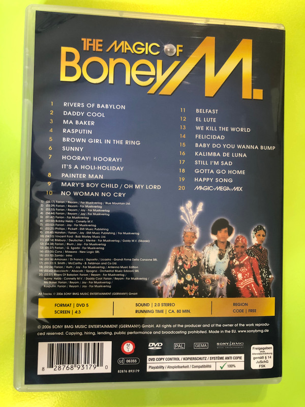 The Magic of Boney M. / 2006 SONY BMG MUSIC ENTERTAINMENT (GERMANY) / DVD Video