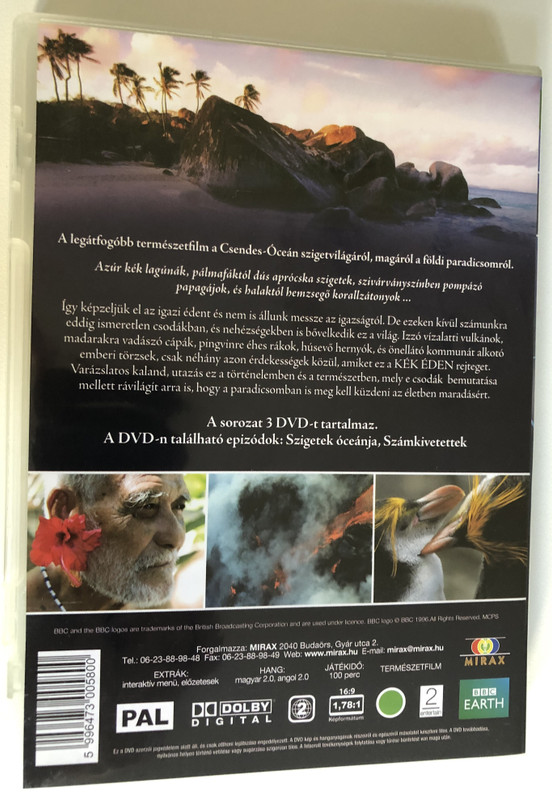 Kék éden 1.  BBC Earth Part 1  Egy óceán, 20,000 sziget, Lenyűgöző élővilág  ENGLISH and HUNGARIAN Audio  DVD Video (5996473005800)
