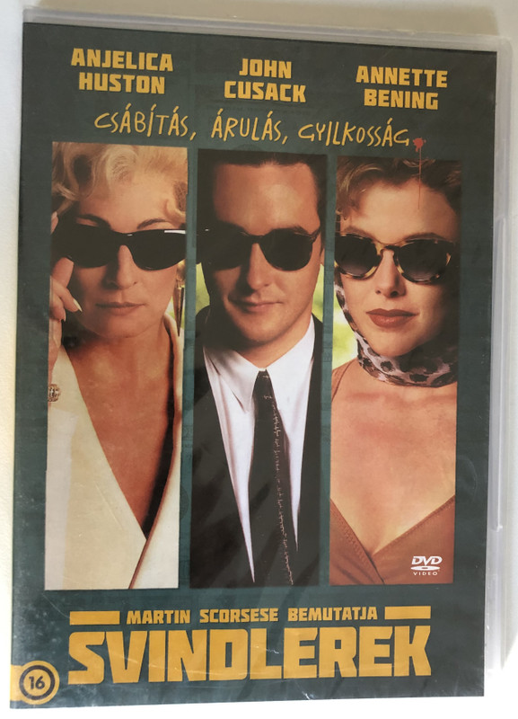 SVINDLEREK - MARTIN SCORSESE BEMUTATJA  CSÁBÍTÁS, ÁRULÁS, GYILKOSSÁG  ANJELICA HUSTON, JOHN CUSACK, ANNETTE BENING  DVD Video (5999016370977)