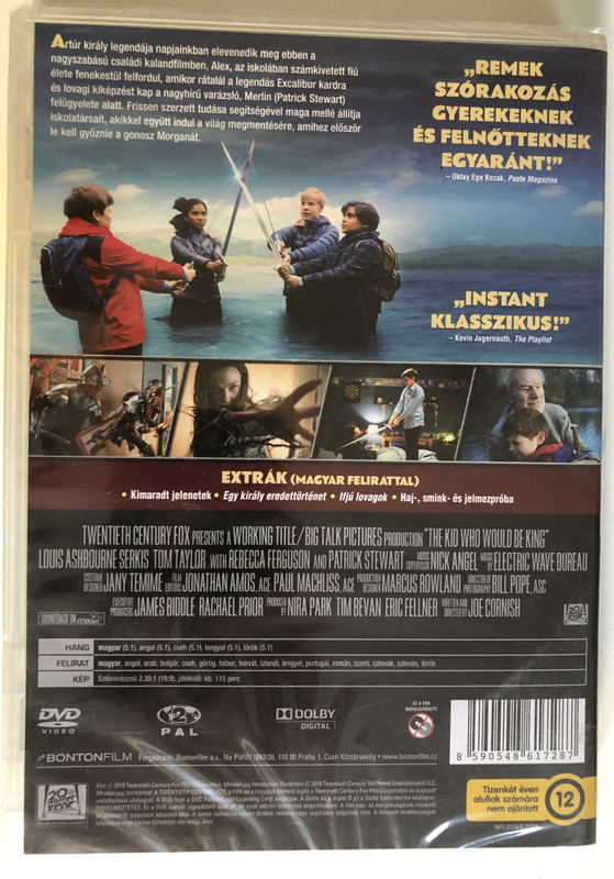 KIRÁLY EZ A SRAC!  The Kid Who Would Be King  ,,AZ UTÓBBI IDŐK EGYIK LEGJOBB IFJÚSÁGI FILMJE! -Malt Goldberg, Collider  PG-12  DVD Video (8590548617287)