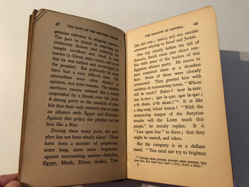 IN THE DAYS OF THE PROPHET ISAIAH BY A. RENDLE SHORT  The Historic Faith in the Light of To-day By B. COLGRAVE, M.A. and A. RENDLE SHORT, M.D.