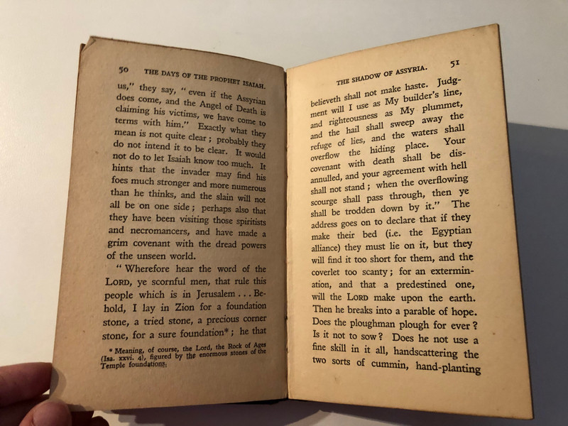 IN THE DAYS OF THE PROPHET ISAIAH BY A. RENDLE SHORT  The Historic Faith in the Light of To-day By B. COLGRAVE, M.A. and A. RENDLE SHORT, M.D.